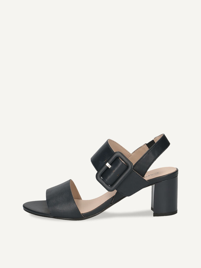 Ledersandalette - blau, OCEAN NAPPA, hi-res