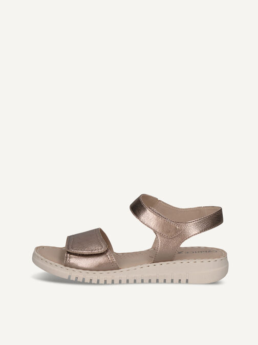 Sandale à talon, TAUPE METALLIC, hi-res