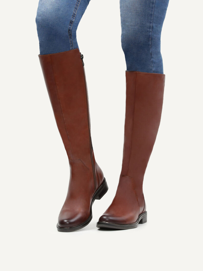 Lederstiefel - braun, COGNAC COMB, hi-res