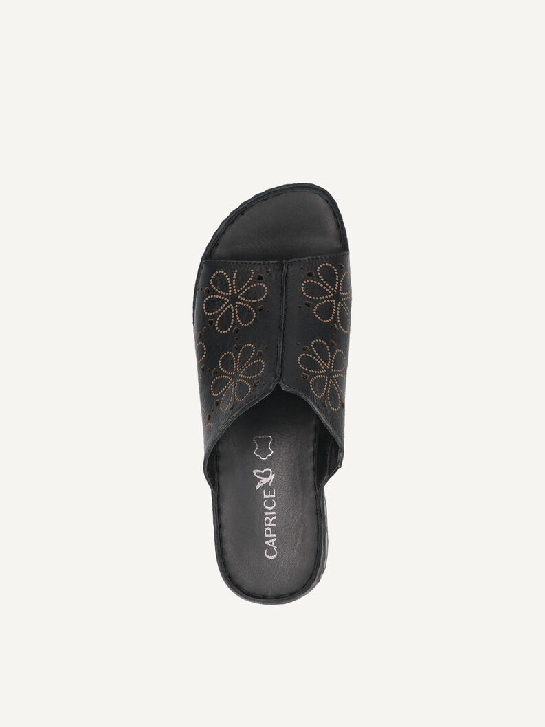 Lederpantolette - schwarz, BLACK NAPPA, hi-res