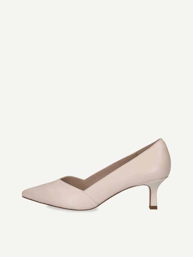 Escarpin en cuir - beige, CREAM PERLATO, hi-res