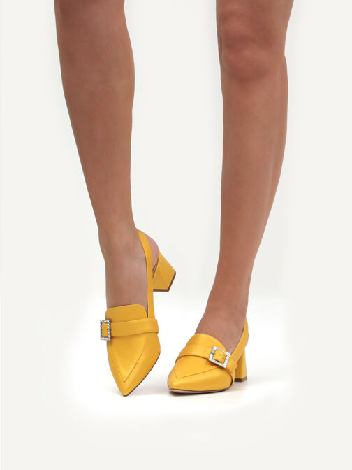 Slingpumps, YELLOW PERLATO, hi-res