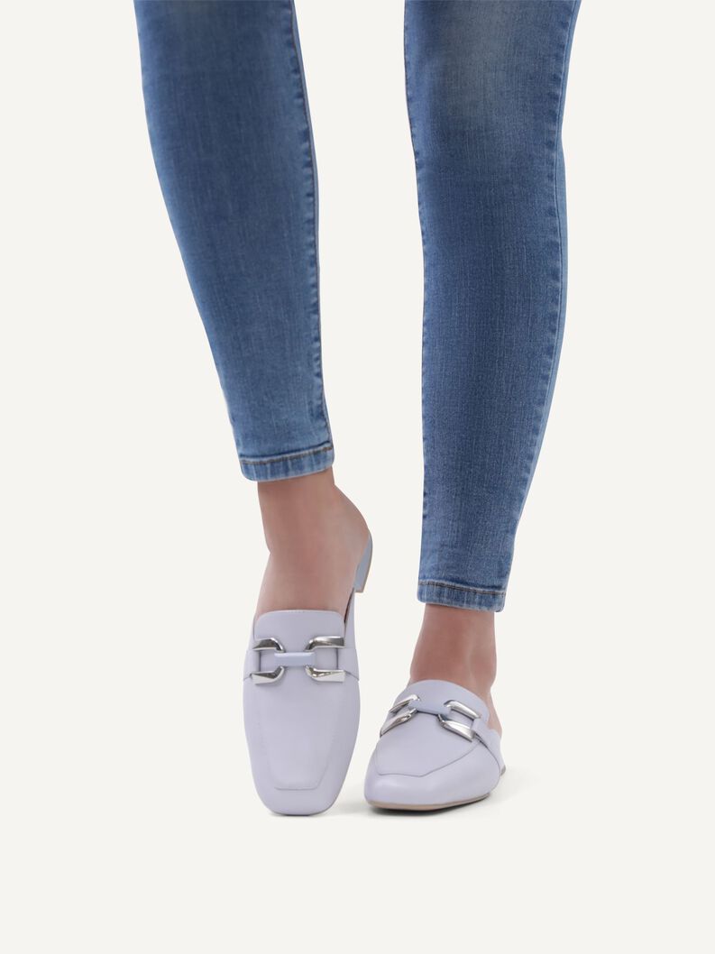 Ledersandalette - blau, LT.BLUE PERL, hi-res