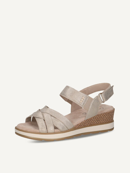 Sandale à talon, TAUPE METALLIC, hi-res