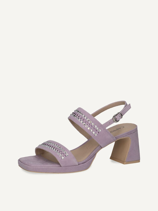 Ledersandalette - lila, LAVENDER SUEDE, hi-res