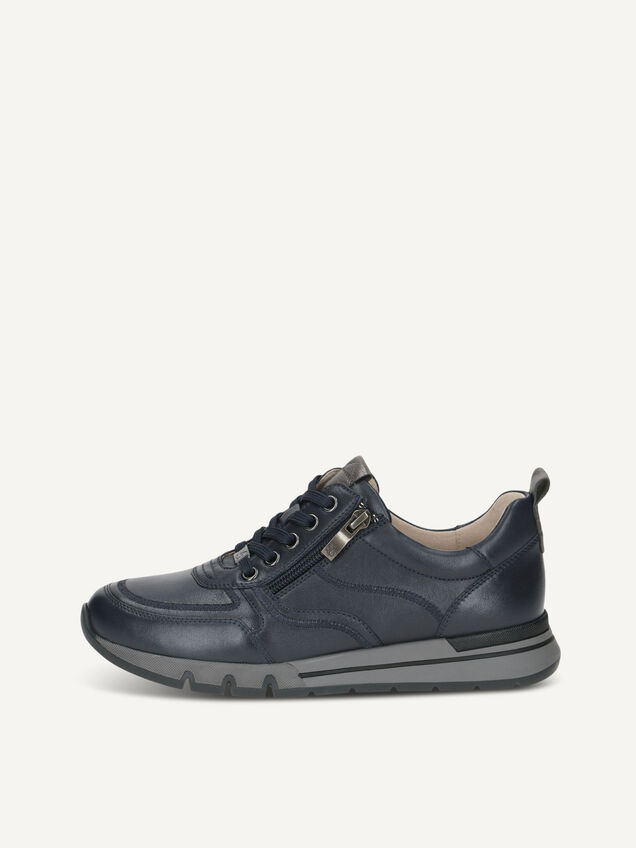Caprice Leather Chunky Trainers In Cream/Gold main image 1