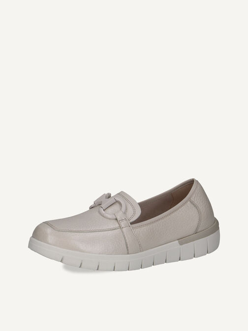 Slipper en cuir - blanc, PEARL PERL DEE, hi-res