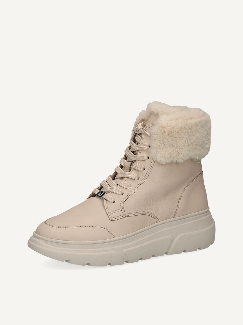 Lederstiefelette - weiß Warmfutter, OFFWHITE SOFT, hi-res