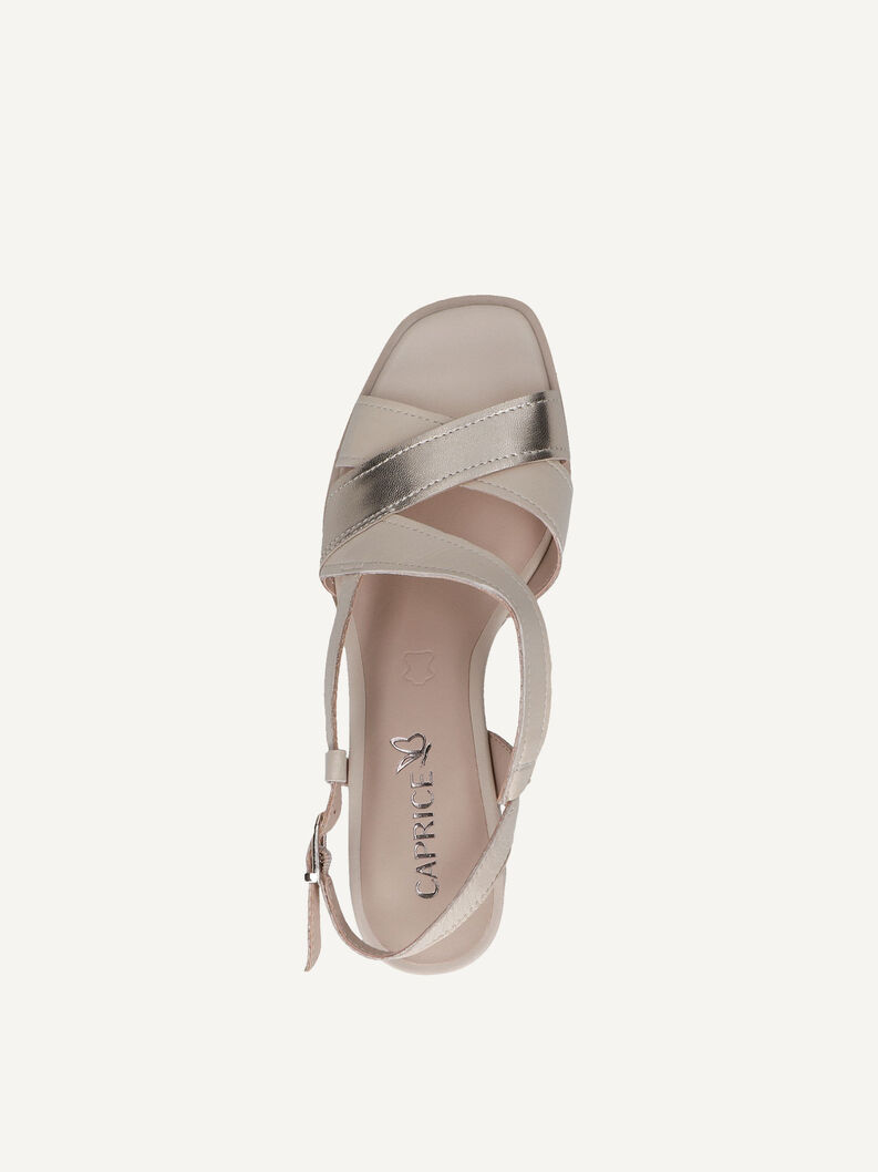 Ledersandalette - beige, OFFWHITE COMB, hi-res