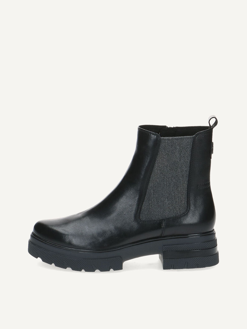 Lederstiefelette - schwarz, BLACK NAPPA, hi-res