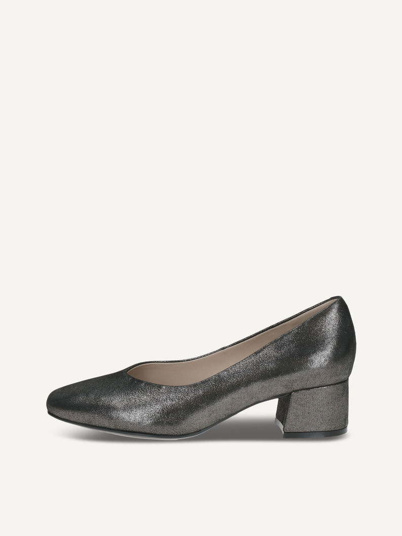 Pumps, DK GREY METAL., hi-res