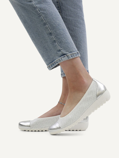 Ballerine, WHITE/SILVER, hi-res