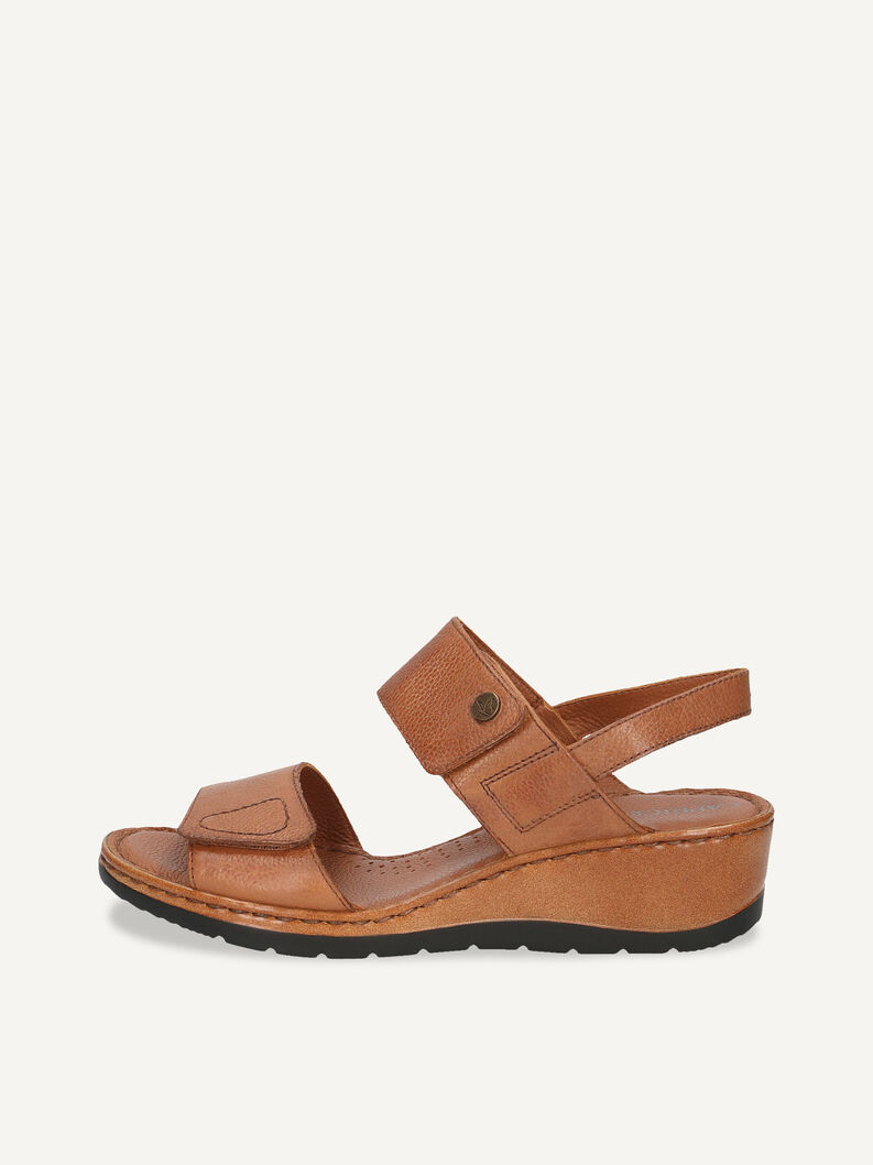 Ledersandalette - braun, NUT NAPPA, hi-res