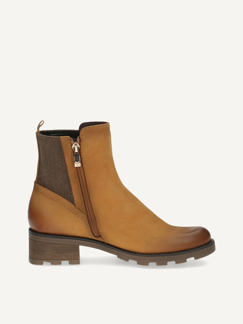 Lederstiefelette - gelb, CURRY NUBUC, hi-res