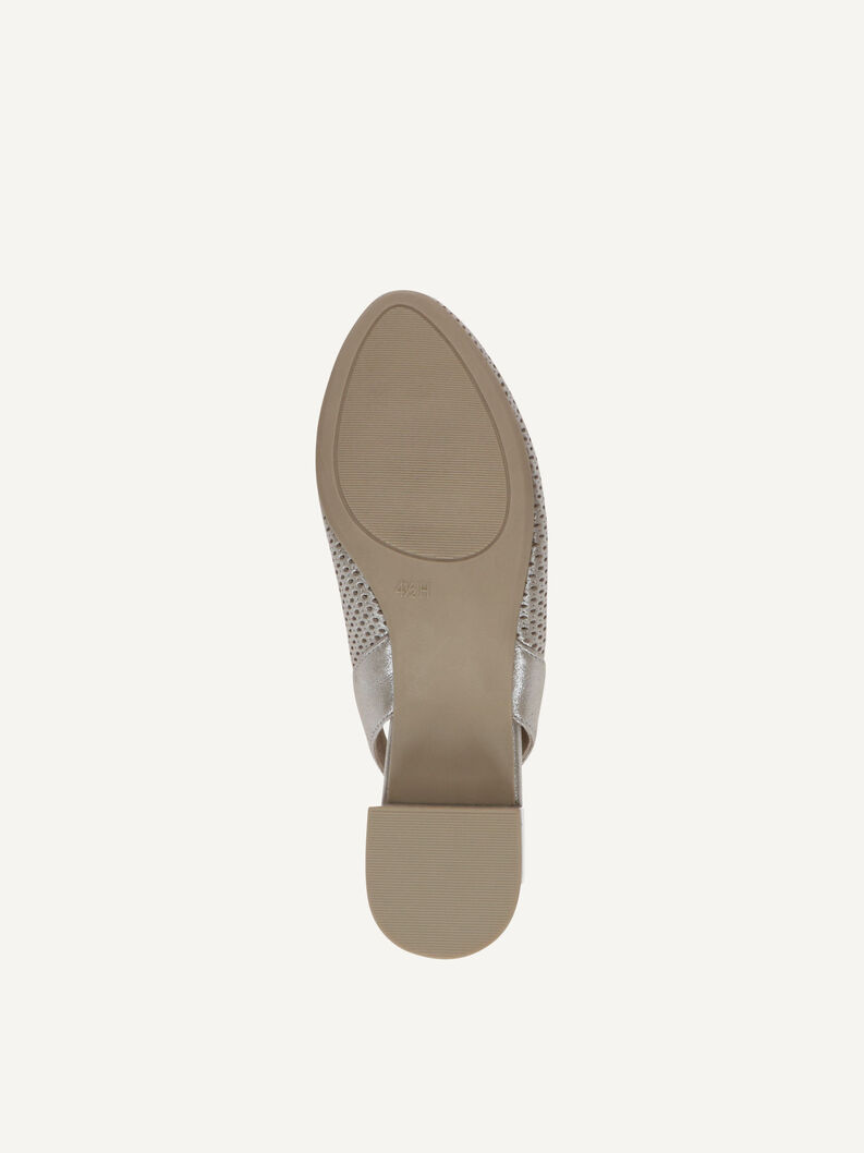 Slingpumps, TAUPE METALLIC, hi-res
