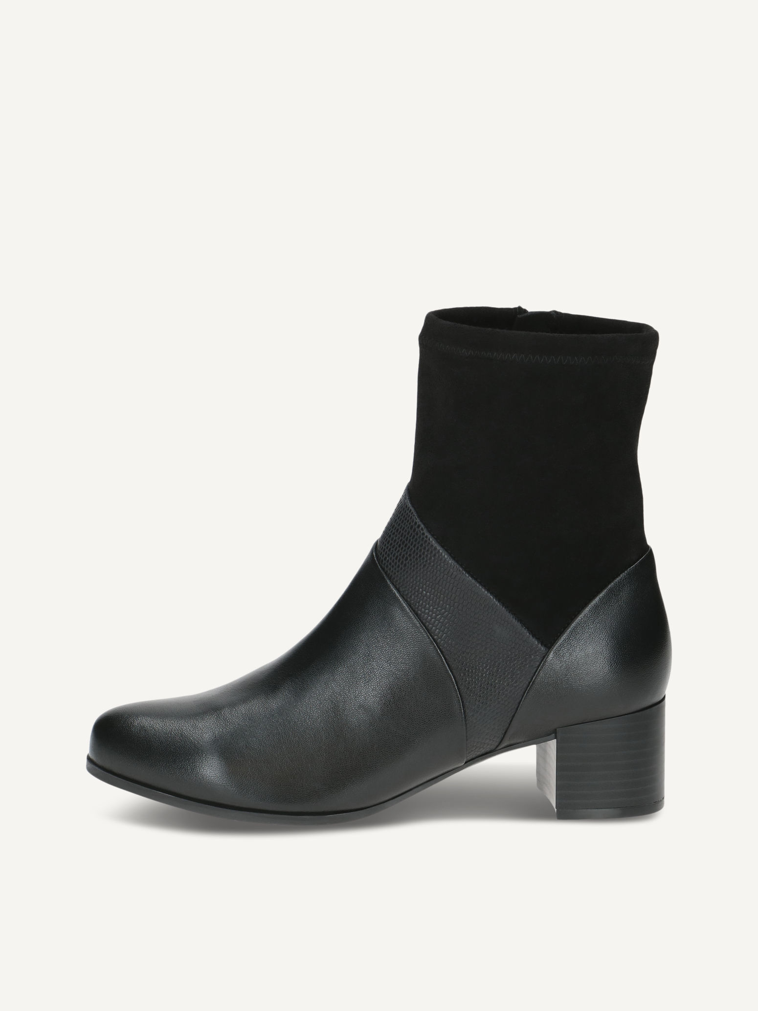 CAPRICE Stivaletti Donna 9-25311-41 In Pelle, Larghezza G, Tacco Trapezoidale Con Tecnologia MEMOTION