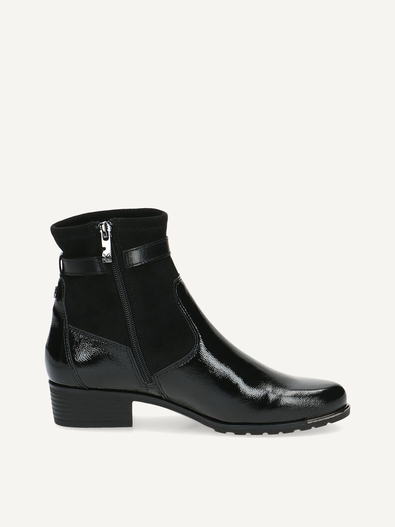 Lederstiefelette - schwarz, BLACK COMB, hi-res