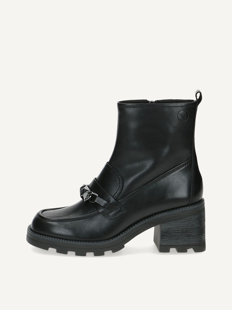 Lederstiefelette - schwarz, BLACK NAPPA, hi-res