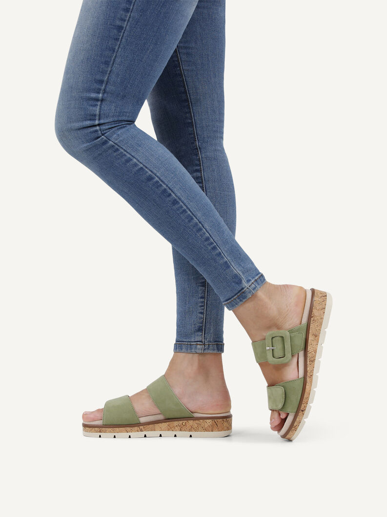 Slipper, GREEN SUEDE, hi-res