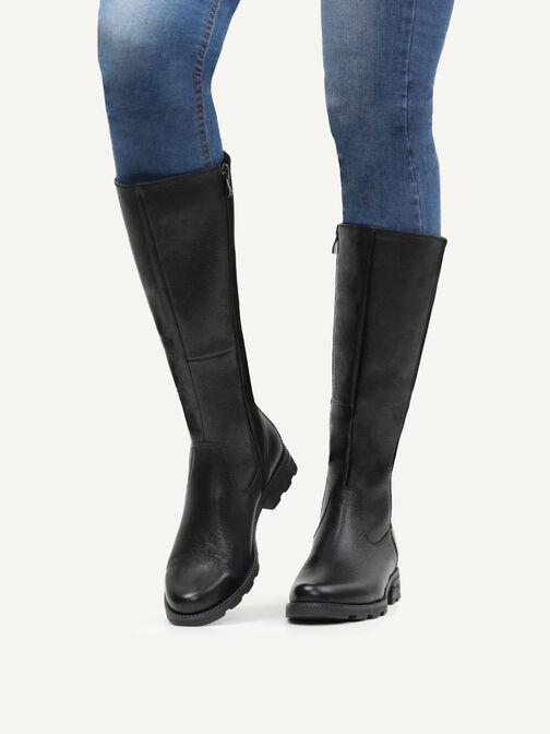 Lederstiefel - schwarz, BLACK COMB, hi-res