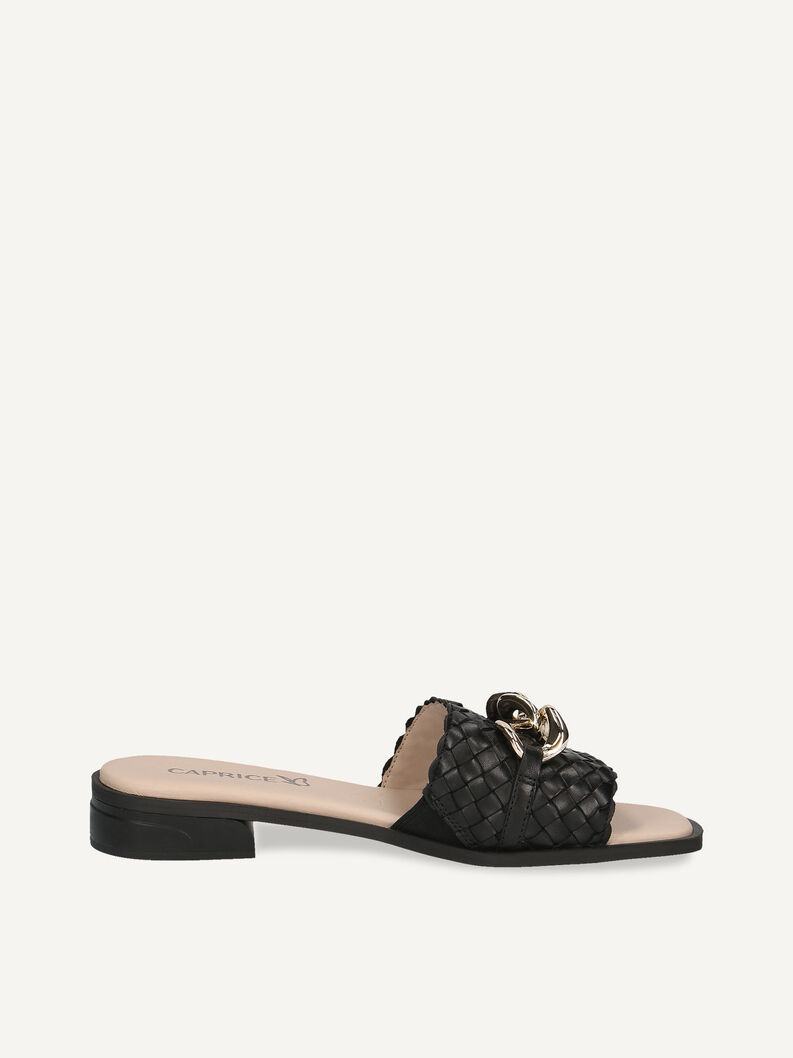 Lederpantolette - schwarz, BLACK NAPPA, hi-res