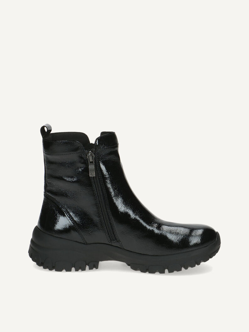 Lederstiefelette - schwarz Warmfutter, BLACK NAPLAK, hi-res