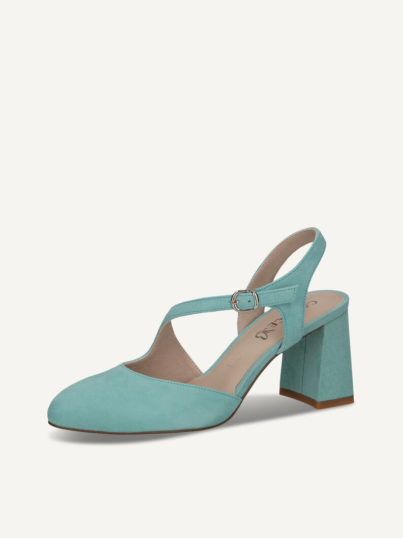 Slingpumps, TURQUOISE SUED, hi-res