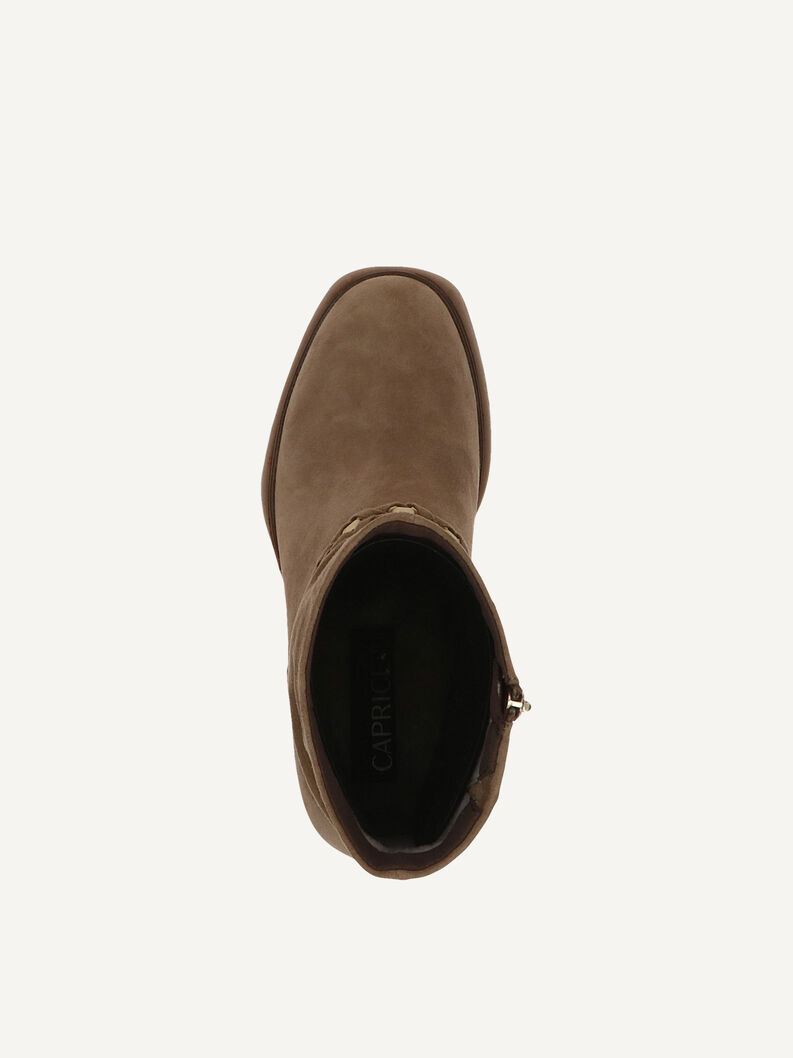 Lederstiefelette - khaki, OLIVE SUEDE, hi-res