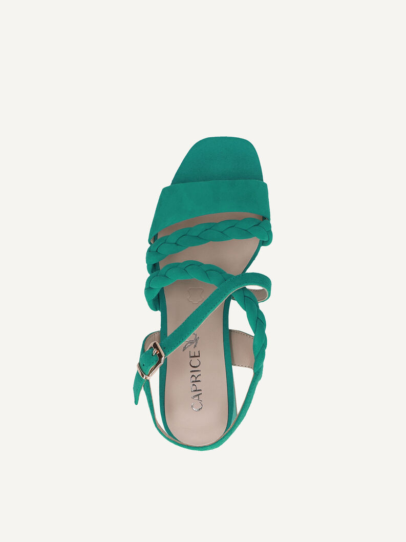 Ledersandalette - grün, EMERALD SUEDE, hi-res