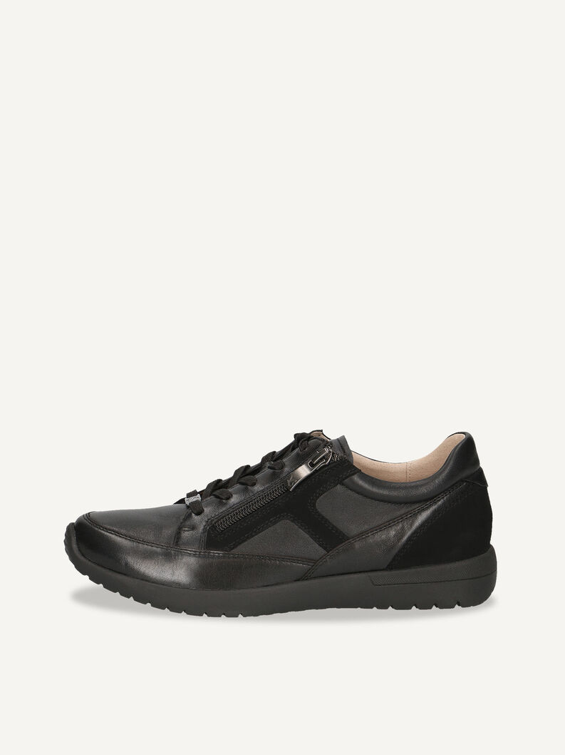 Ledersneaker - schwarz, BLACK COMB, hi-res
