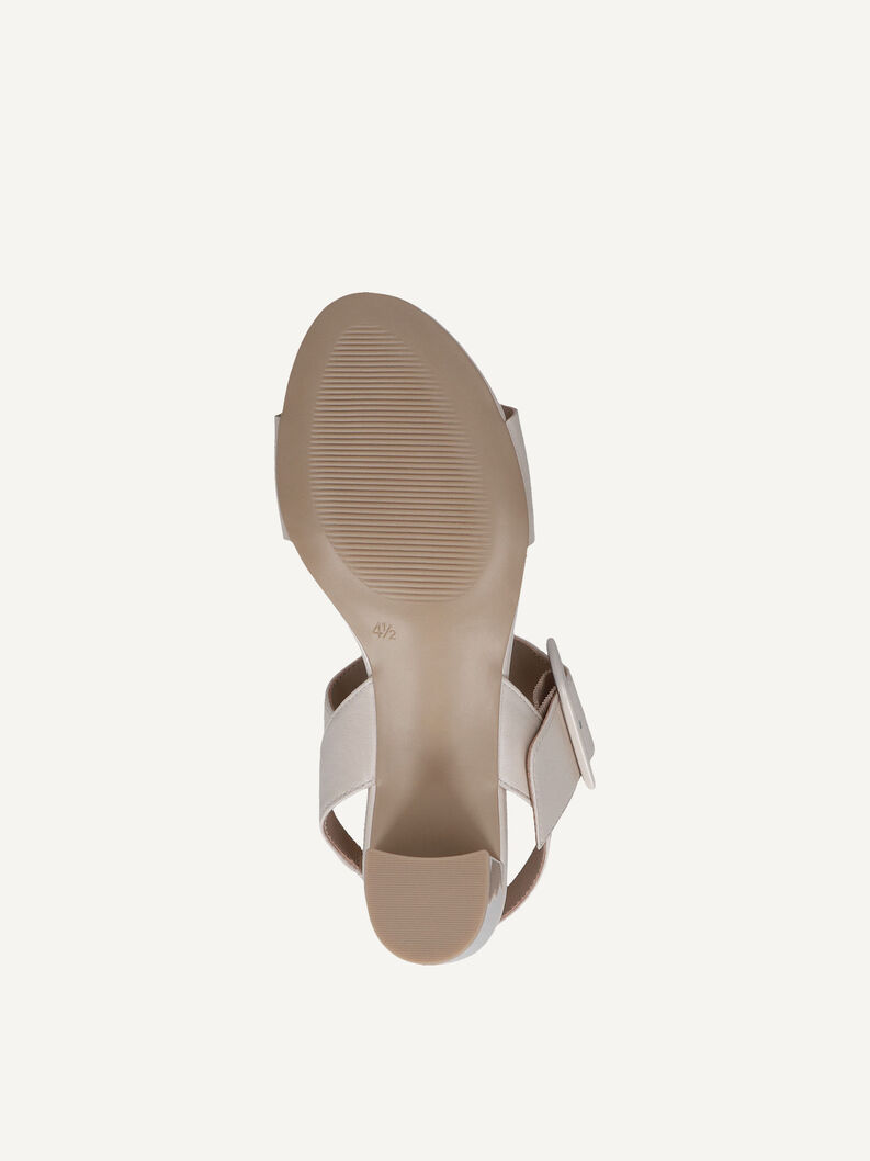 Ledersandalette - beige, CREAM PERLATO, hi-res