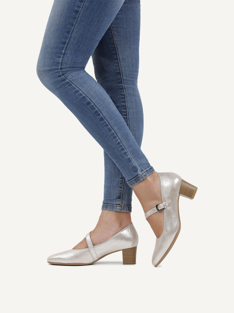 Pumps, TAUPE METALLIC, hi-res