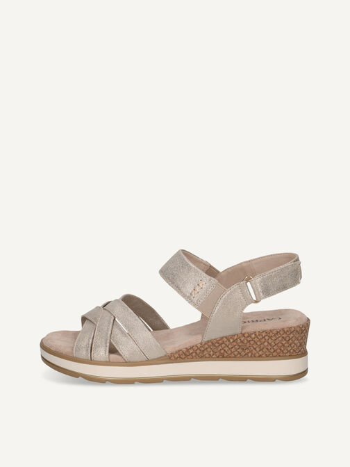 Sandale à talon, TAUPE METALLIC, hi-res