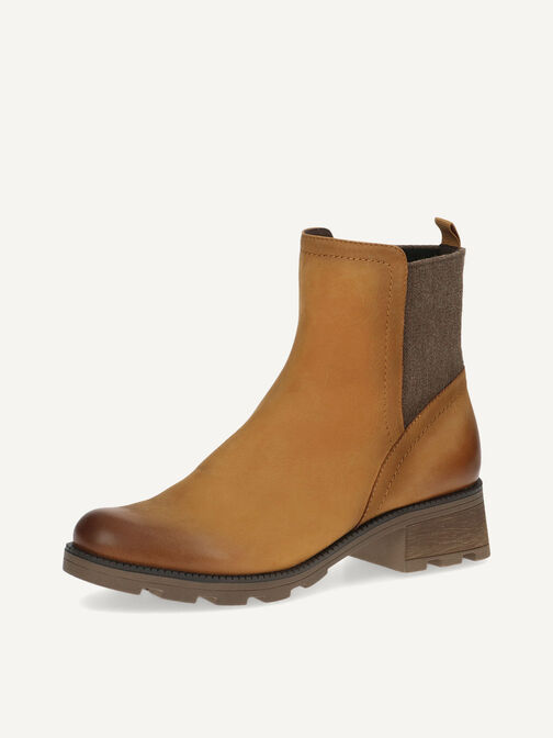 Lederstiefelette - gelb, CURRY NUBUC, hi-res
