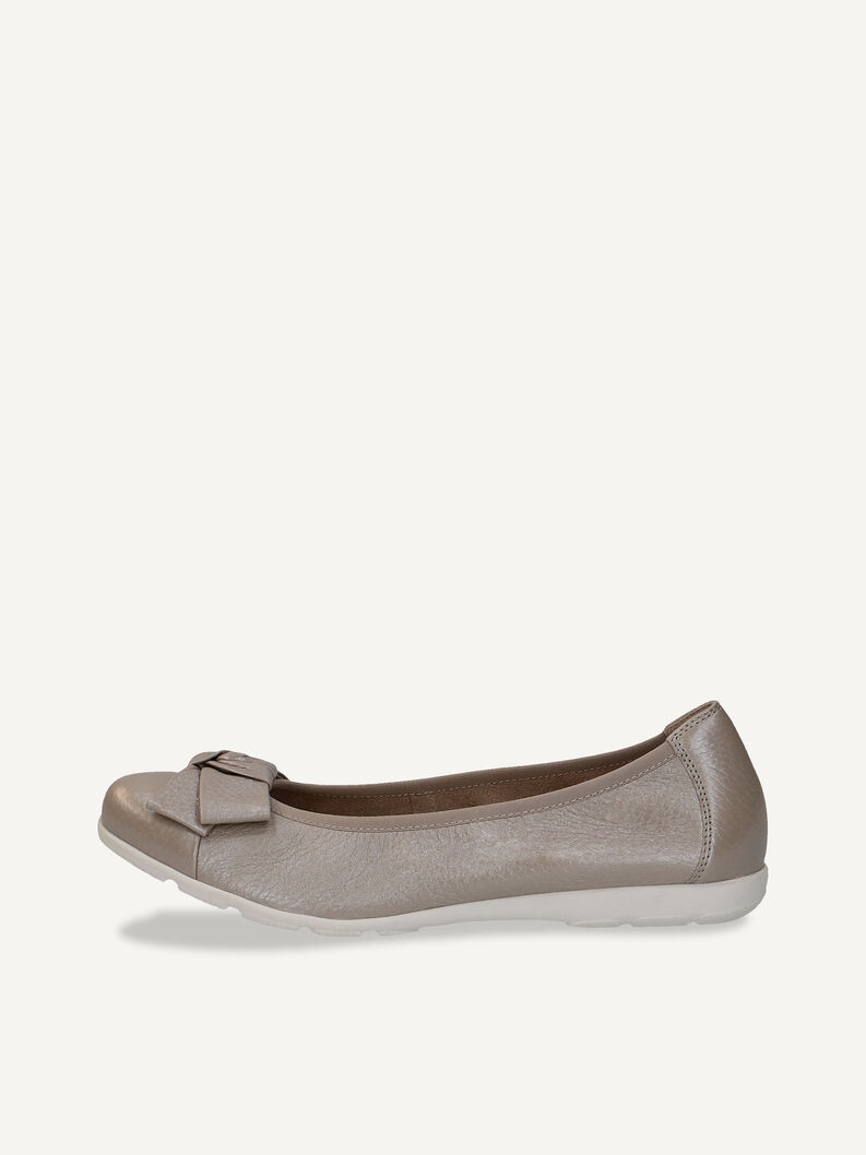 Lederballerina - braun, TAUPE PER.DEER, hi-res