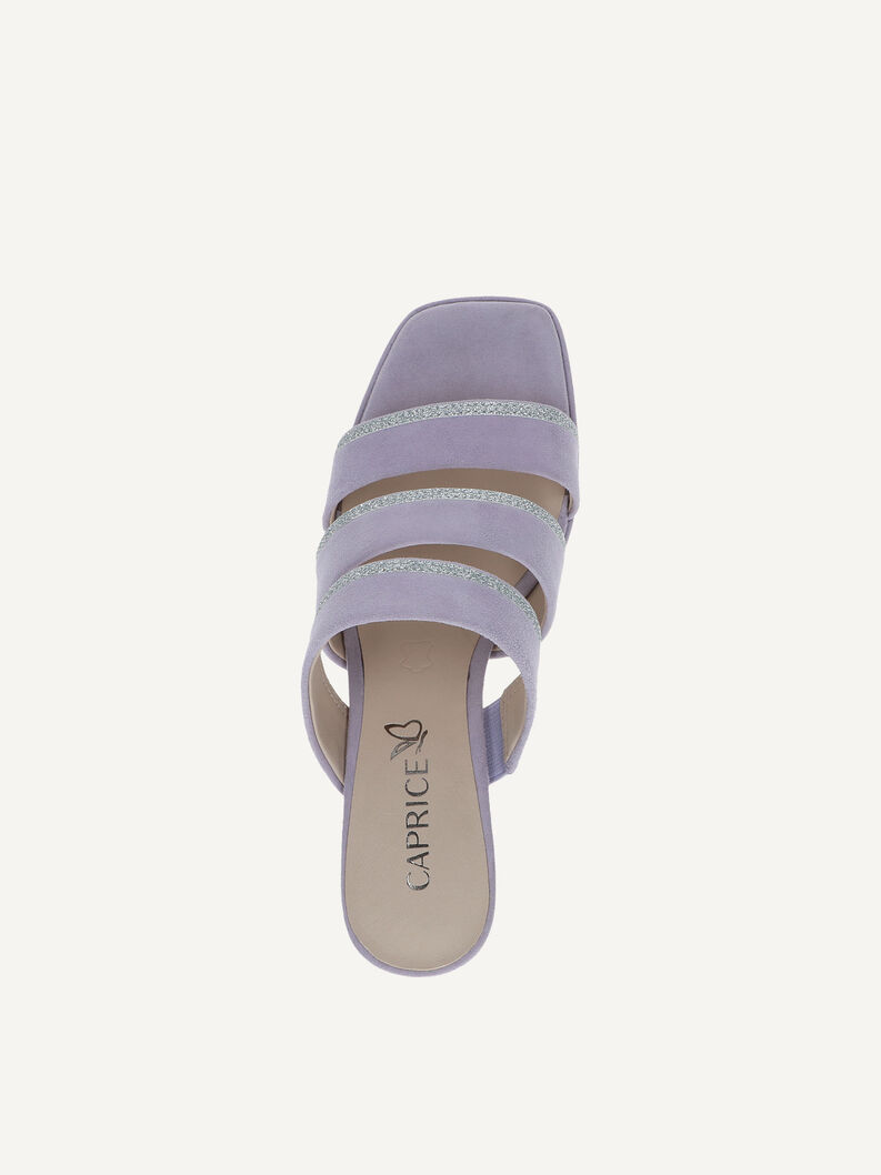 Lederpantolette - lila, LAVENDER SUEDE, hi-res