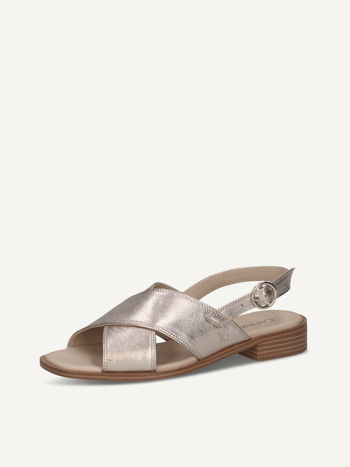 Sandale à talon, TAUPE METALLIC, hi-res