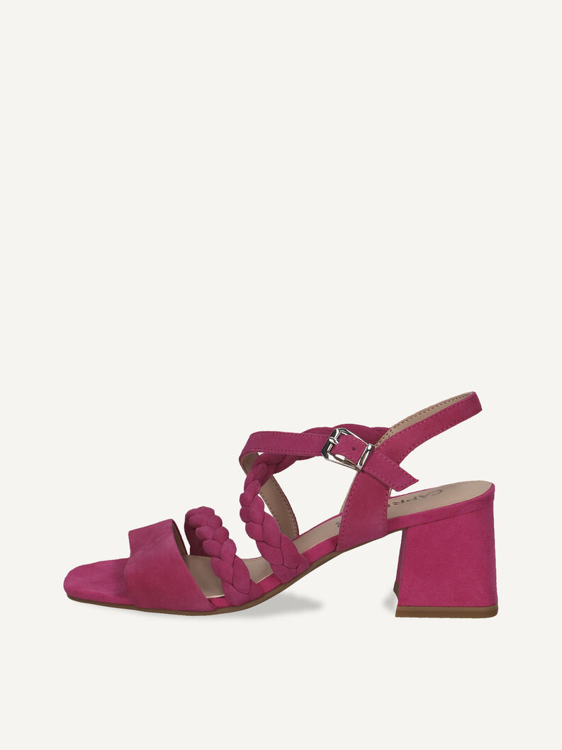 Ledersandalette - pink, FUCHSIA SUEDE, hi-res