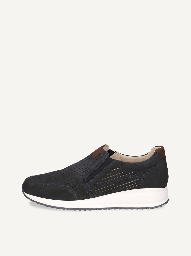 Lederslipper - blau, OCEAN COMB, hi-res