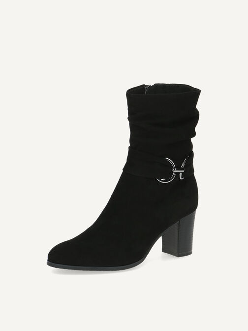 Lederstiefelette - schwarz, BLACK SUEDE, hi-res