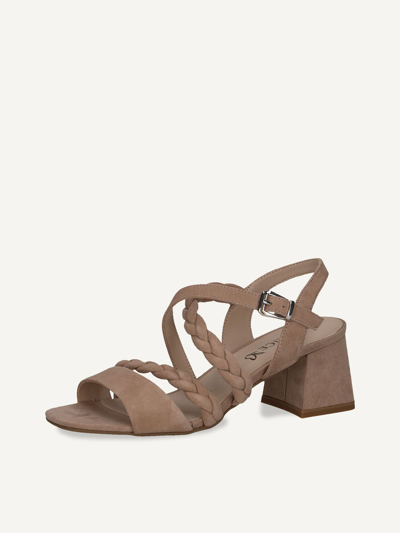 Ledersandalette - braun, BARK SUEDE, hi-res
