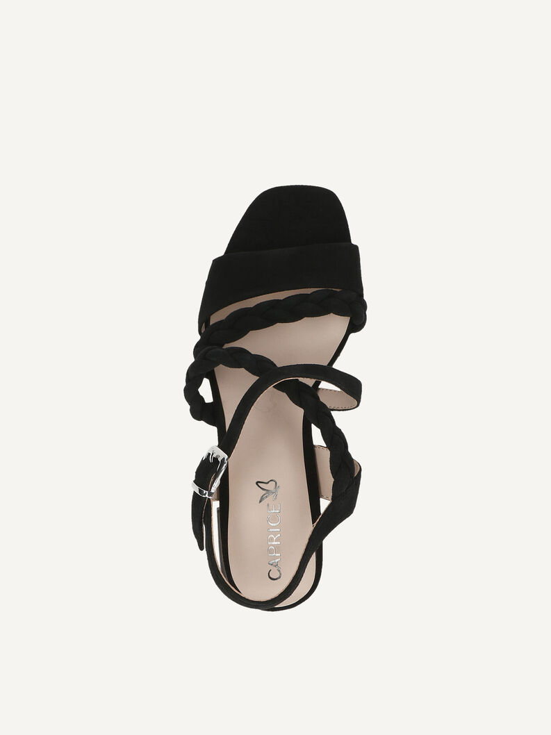 Ledersandalette - schwarz, BLACK SUEDE, hi-res