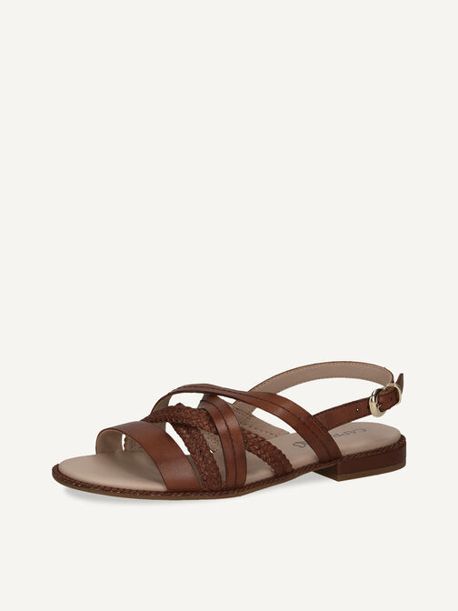 Ledersandale - braun, COGNAC NAPPA, hi-res