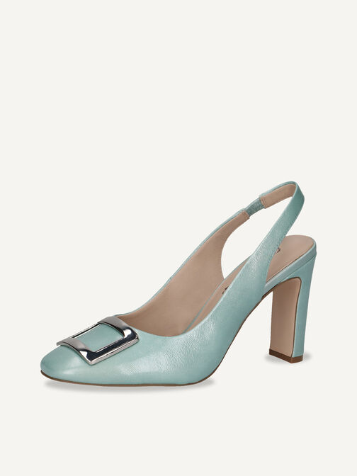 Escarpin en cuir - turquoise, TURQUOISE NAPL, hi-res