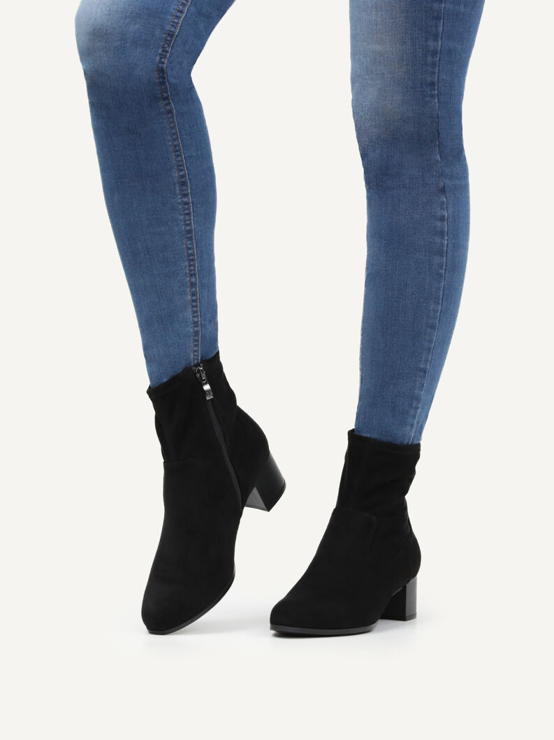 Stiefelette - schwarz, BLACK STRETCH, hi-res