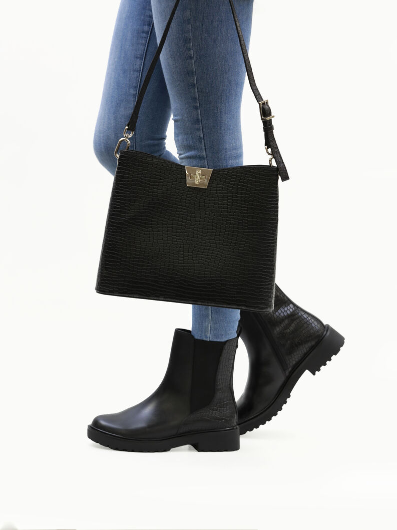 Handtasche, BLACK CROCO, hi-res