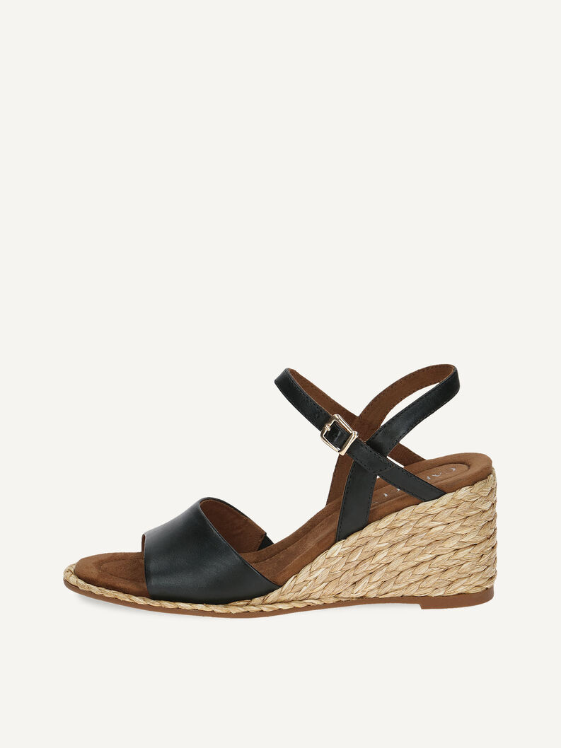 Ledersandalette - schwarz, BLACK NAPPA, hi-res