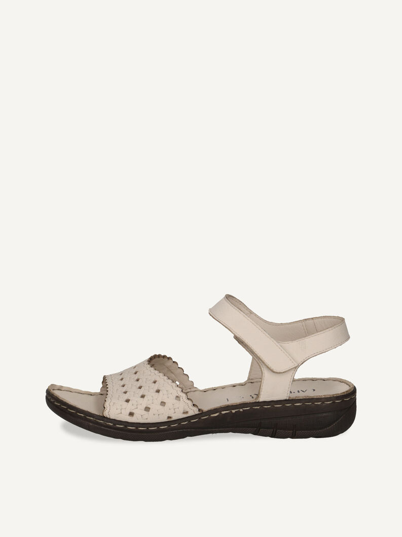 Ledersandalette - beige, BEIGE NAPPA, hi-res