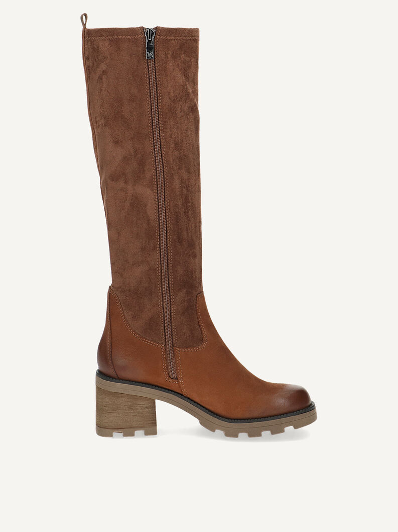 Lederstiefel - braun, COGNAC COMB, hi-res