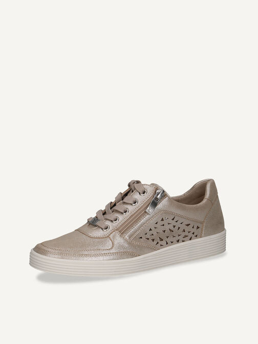 Basket en cuir - marron, TAUPE METALLIC, hi-res
